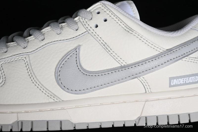 Nike SB Dunk Low UN Collaboration - Light Grey Swoosh Anniversary High-End Custom Low-Top Casual Skate Shoes - SF1588-135