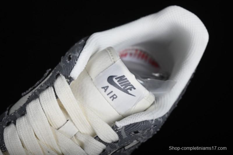 Nike Air Force 1 '07 Low LV Collaboration - Grey Double Swoosh Casual Sneakers - HD1968-030