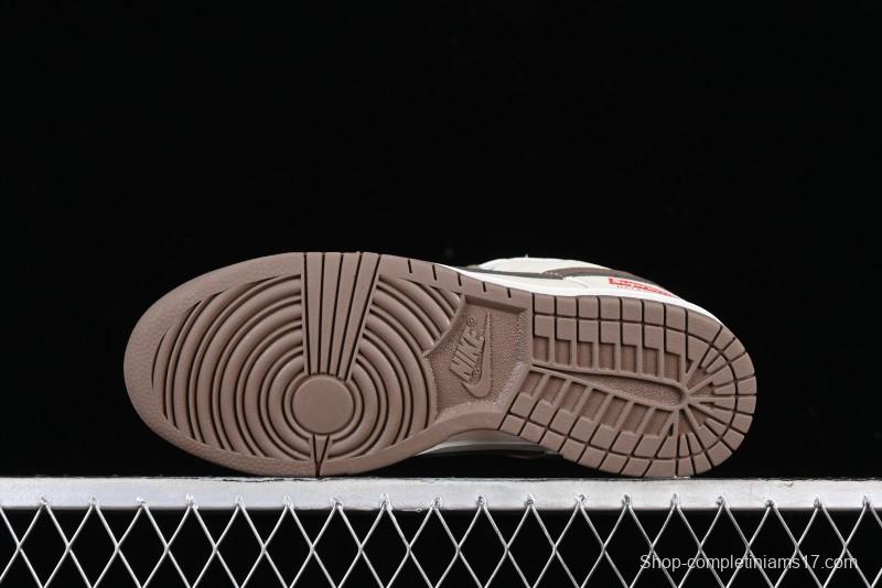 Nike Supreme x SB Dunk Low Collaboration - Military Green Anniversary High-End Custom Low-Top Casual Skate Shoes - XD1688-001