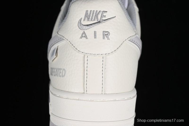 Nike Undefeated Air Force 1'07 Low Casual Sneakers in Beige Hemp with Reflective Details - UT2023-203