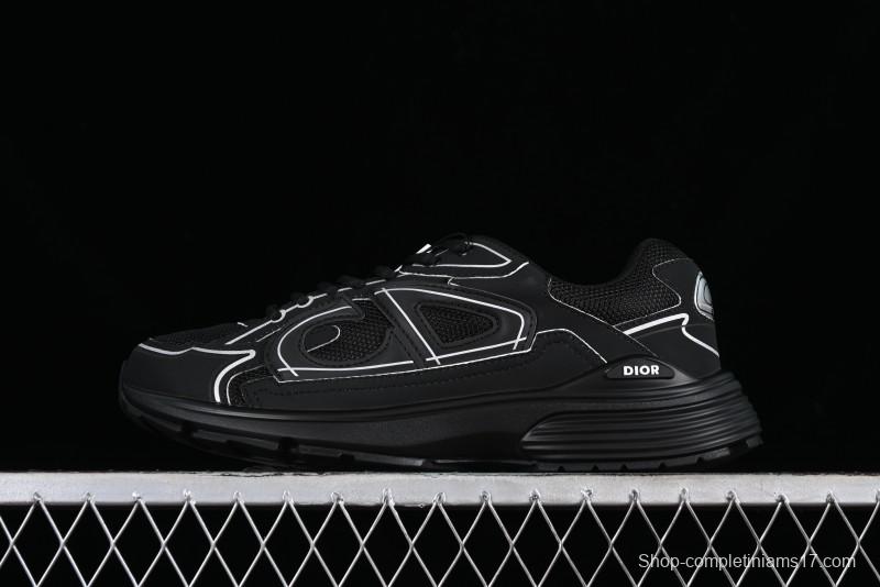 Dior B30 Sneakers with Reflective CD30 Logo and Lightweight Rubber Sole - CD30