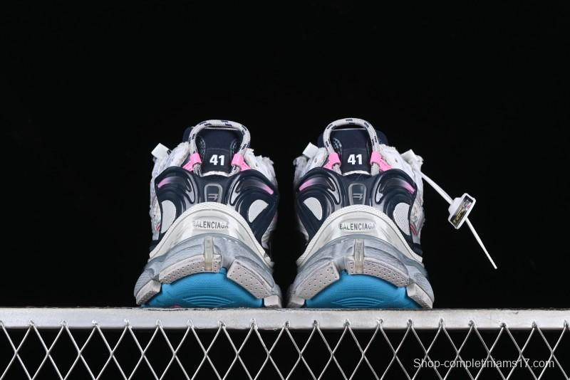 Balenciaga Runner Kith Four Color Retro Casual Sneakers - W3RMU9154