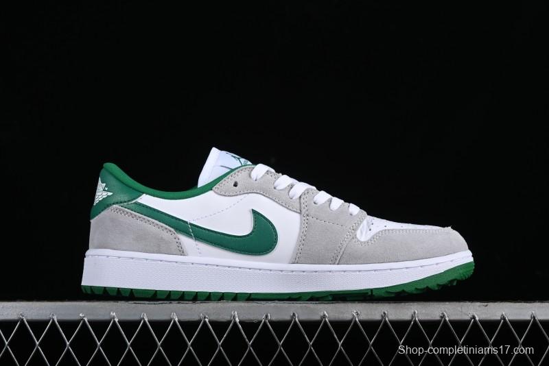 Nike Air Jordan 1 Low Golf Shoes Retro Grey White Green - DD9315-112