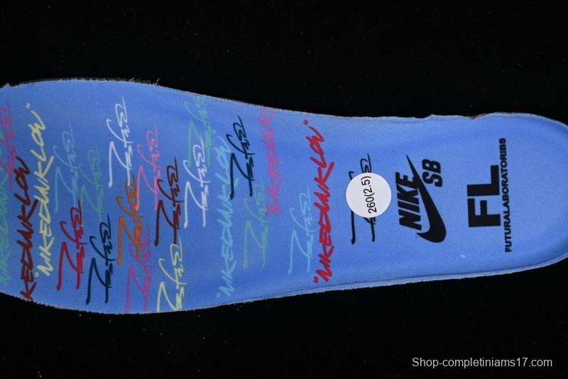 Nike Futura x Dunk Low Pro SB Skate Shoes with Tie-Dye Design - HF6061-400