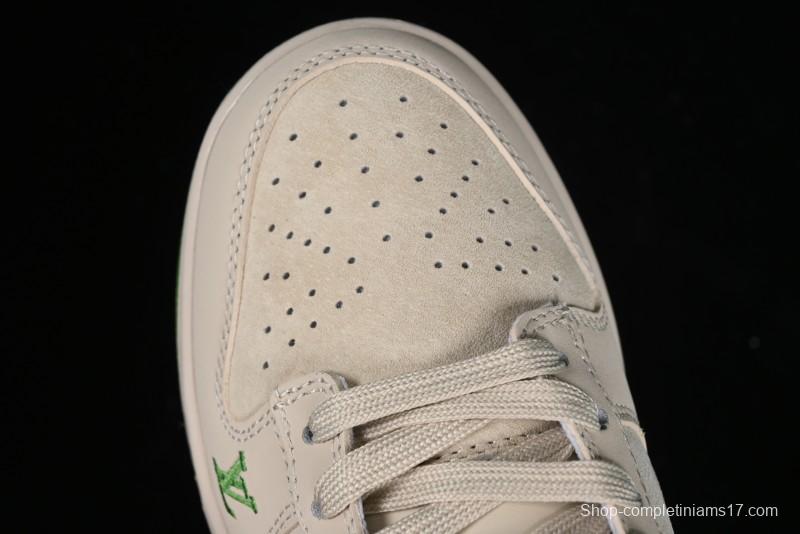 Nike SB Dunk Low LV Collaboration - Emerald City Anniversary High-End Custom Low-Top Casual Skate Shoes - XB3802-345
