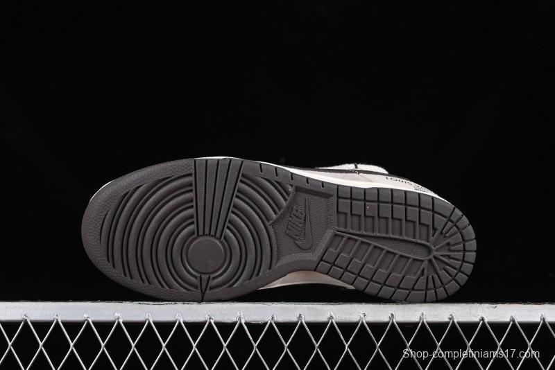 Nike SB Dunk Low LV Collaboration - Coffee Pig Anniversary High-End Custom Low-Top Casual Skate Shoes - XX2025-328