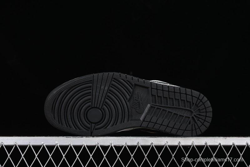 Nike Air Jordan 1 Low LV Collaboration - Black Warrior Custom High-End Basketball Shoes - SJ9950-007