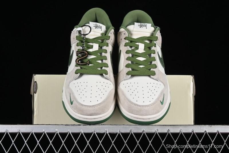 Stussy x Nike SB Dunk Low Anniversary Premium Custom Sneakers - DQ1098-340