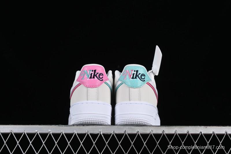 Nike Air Force 1 '07 Low Grey White Pink Casual Sneakers - HM3694-011