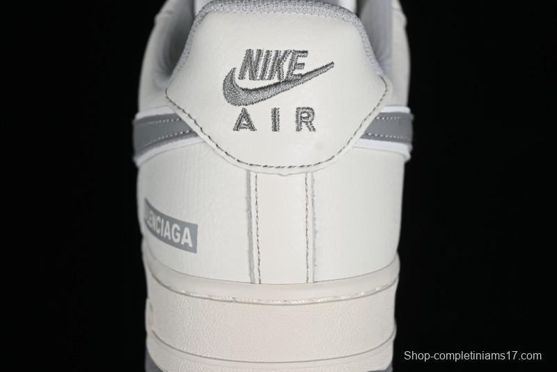 Balenciaga x Nike Air Force 1 '07 Low Triple Swoosh Beige Grey Casual Shoes - FR0538-091