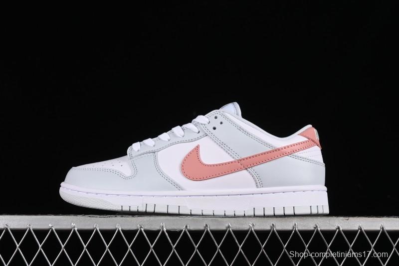 Nike SB Dunk Low White Grey Pink Skateboarding Shoes - HF0730-160
