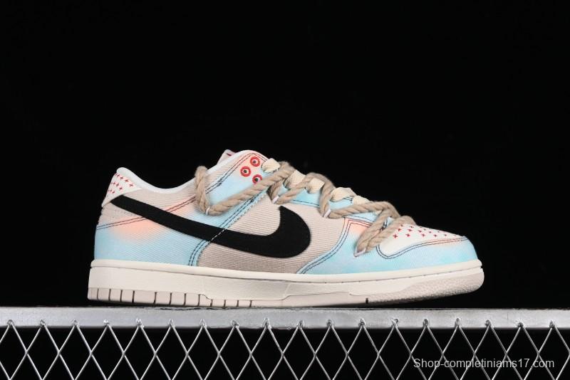 Nike Dunk Low Sky City Dopamine Gradient Sashiko Stitch Hemp Rope SB Low-top Casual Sneakers - DV0834-100