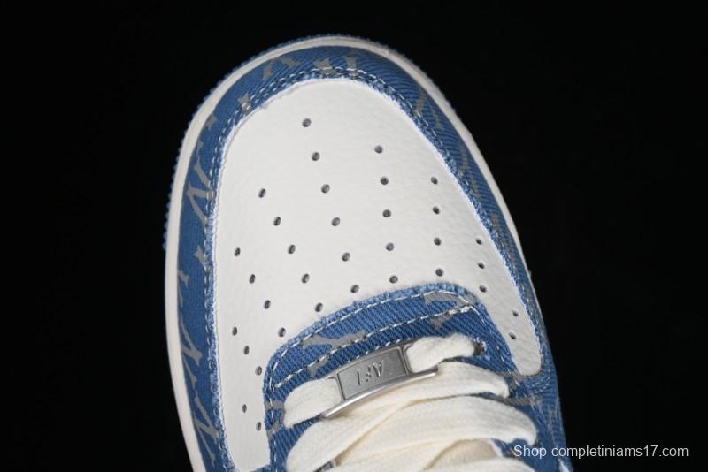 Nike Air Force 1 '07 Low LV Collaboration - Denim Double Swoosh Low-Top Casual Sneakers - HD1968-028