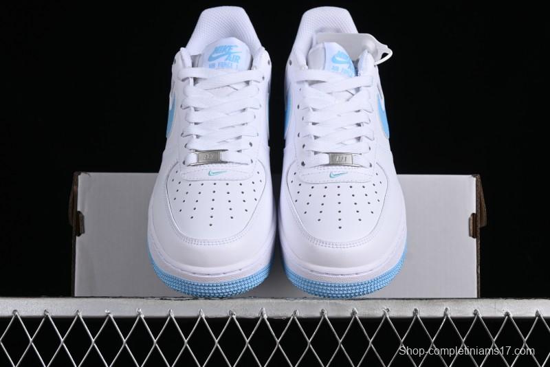 Nike Air Force 1 '07 Low White Blue Casual Sneakers - FQ4296-100