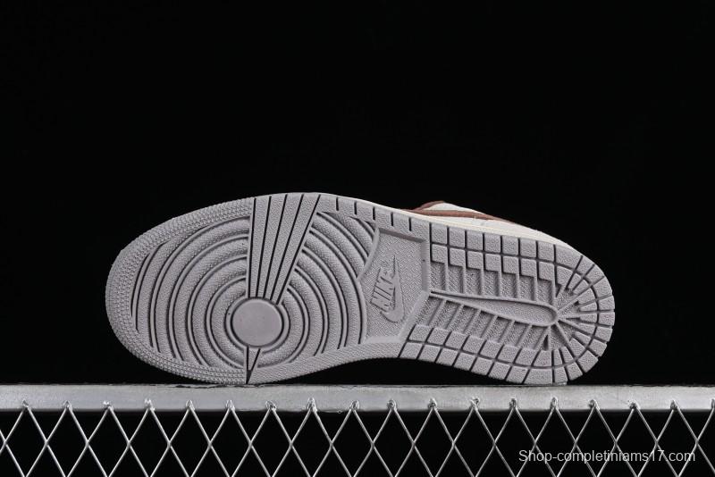 Nike Air Jordan 1 Low Retro Casual Sneakers in Grey Tan - HF1567-200