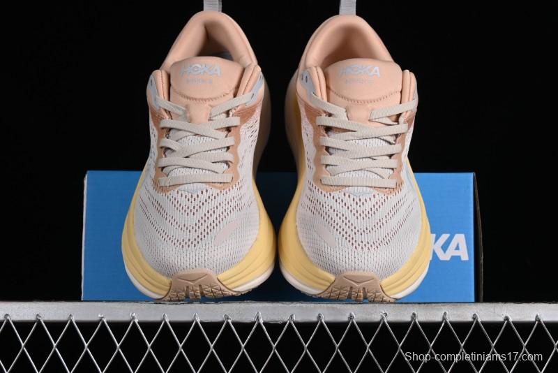 HOKA ONE ONE Bondi 8 Functional Cushioned Running Shoes with Soft EVA Midsole - 1123202 SSEG