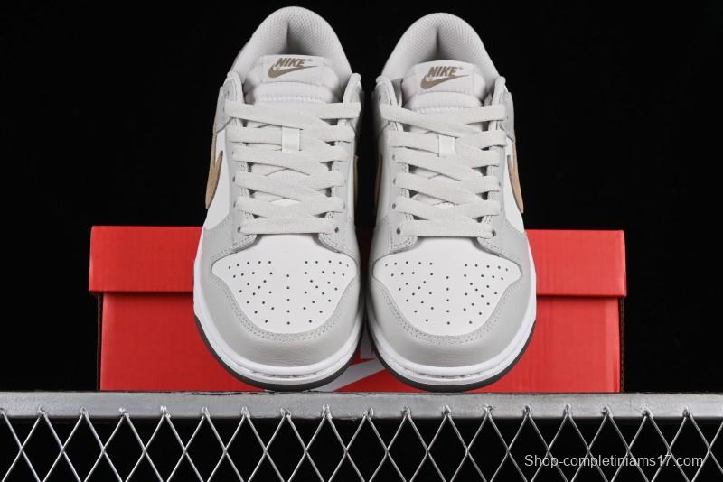 Nike Dunk Low SB Casual Sneakers in Light Grey/Khaki - FJ4188-001