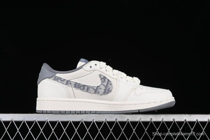 Nike Travis Scott x Fragment Design x Air Jordan 1 Low OG SP AJ1 Retro Sneakers - DM6688-603