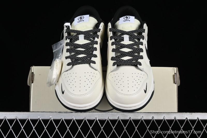 Nike SB Dunk Low Lightning Collaboration Off-White Black Starry Sky Anniversary High-End Custom Low-Top Casual Skate Shoes - XD1688-015