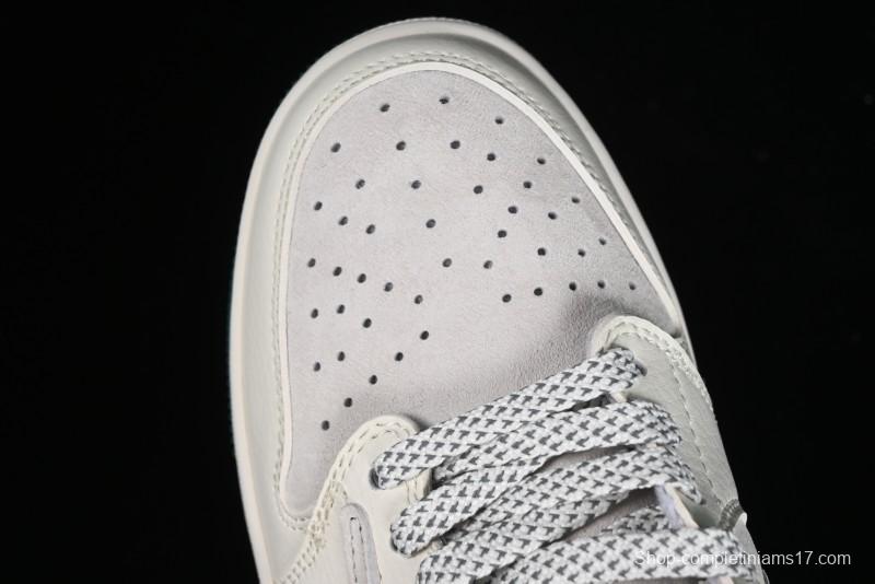 Nike Travis Scott x Fragment Design x Air Jordan 1 Low OG SP AJ1 LV Beige Grey Low-top Casual Sneakers - LJ5188-005