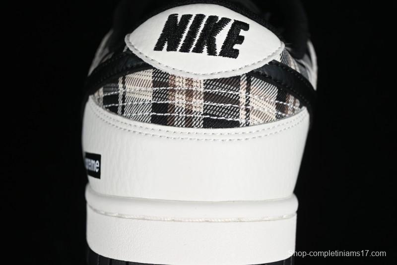 Nike SB Dunk Low Supreme Plaid Colorway Low-Top Casual Skateboarding Shoes - SU1098-061