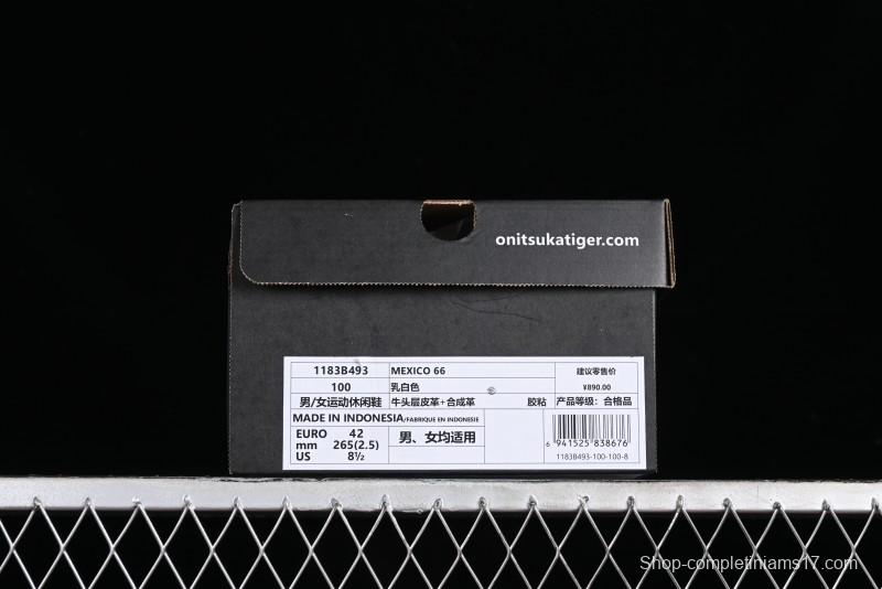 Onitsuka Tiger Mexico 66 Low-Top Leather Running Shoes - 1183B493-100