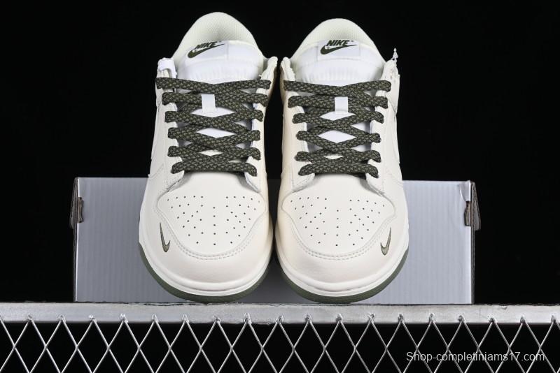 Nike SB Dunk Low Collaboration Triple Swoosh Military Green Colorway Low-Top Casual Skateboarding Shoes - NK5639-323