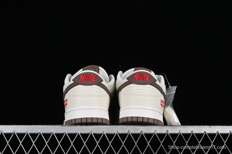 Nike Supreme x SB Dunk Low Collaboration - Military Green Anniversary High-End Custom Low-Top Casual Skate Shoes - XD1688-001