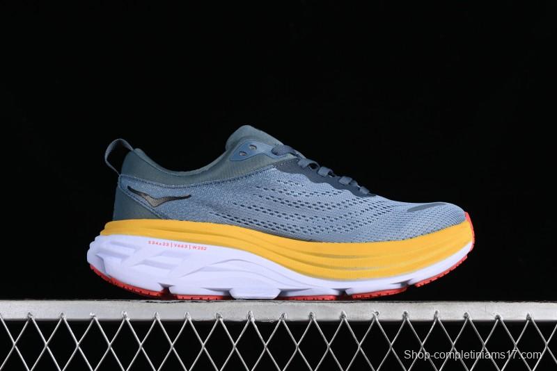 HOKA ONE ONE Bondi 8 Performance Cushion Running Shoes with Enhanced Support - 1123202 GBMS