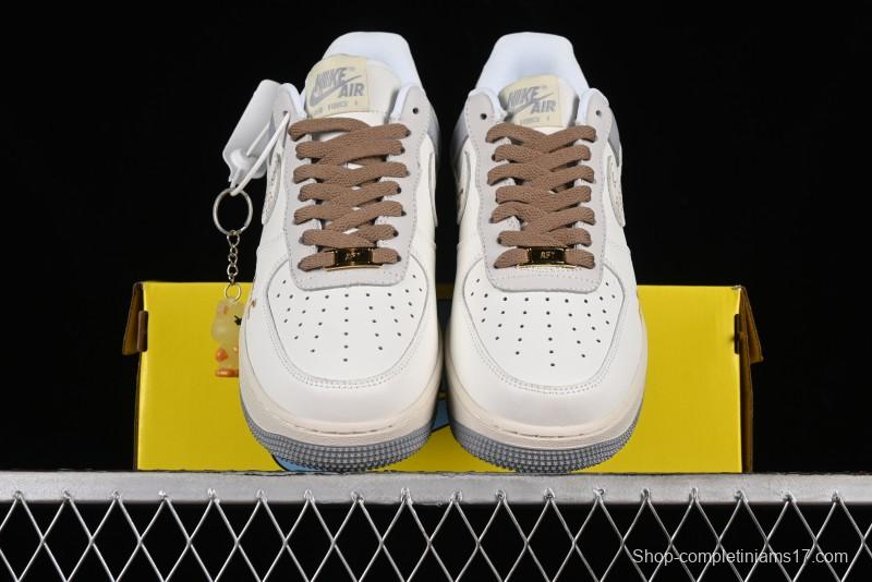Nike Air Force 1 '07 Low x Kaws Casual Sneakers with Full-Length Air Cushion - CW2288-207