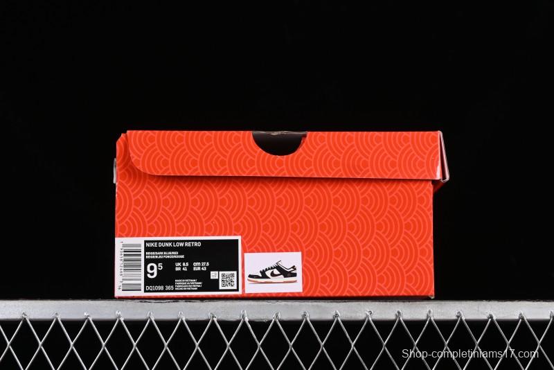 Nike SB Dunk Low Year of the Dragon Limited Edition - Dark Pattern Blue Red Swoosh Anniversary Custom Low-Top Casual Skate Shoes - DQ1098-365
