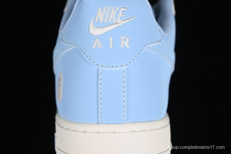 Nike Air Force 1 '07 Low Bape Collaboration - Light Grey Blue Casual Sneakers BB9599-204