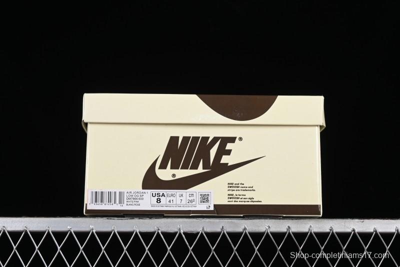 Nike Travis Scott x Air Jordan 1 Low OG AJ1 Reverse Swoosh Sneakers - DM7866-600