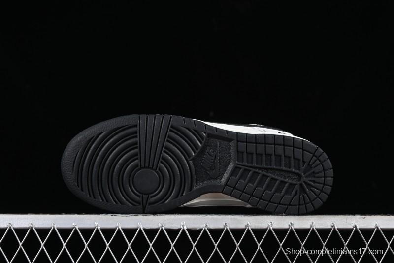 Nike Supreme x SB Dunk Low Casual Skate Shoes in Black and Beige - RM2308-237