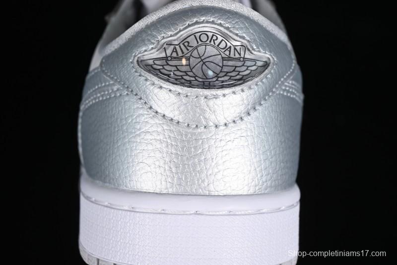 Nike Air Jordan 1 Low AJ1 Grey Silver Low-Top Casual Sneakers - CZ0790-002