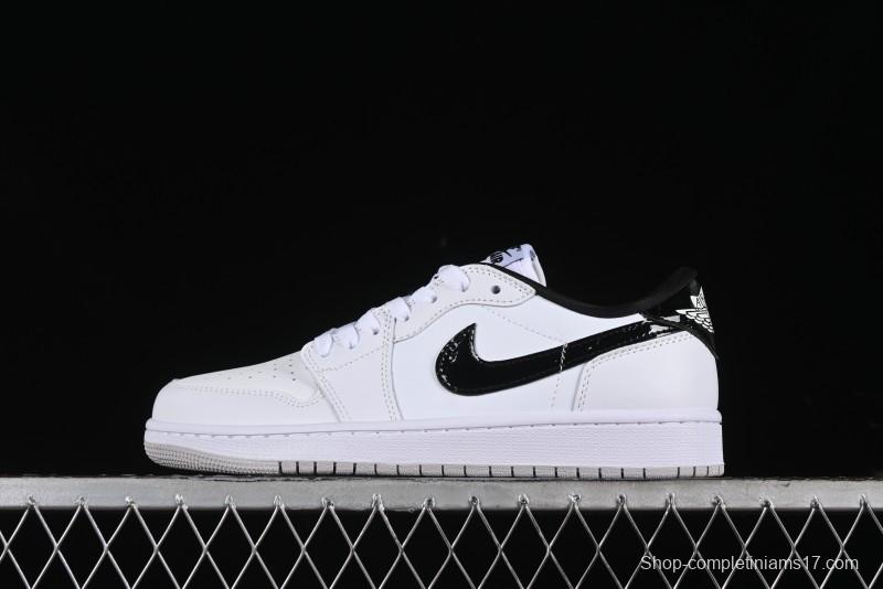 Nike Air Jordan 1 Low '85 Metallic Black White Blue - FB9933-102