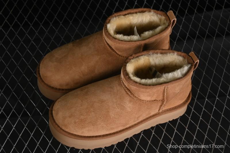 UGG Classic Ultra Mini Platform 3CM Wool Short Boots with TREADLITE Outsole - 1135092