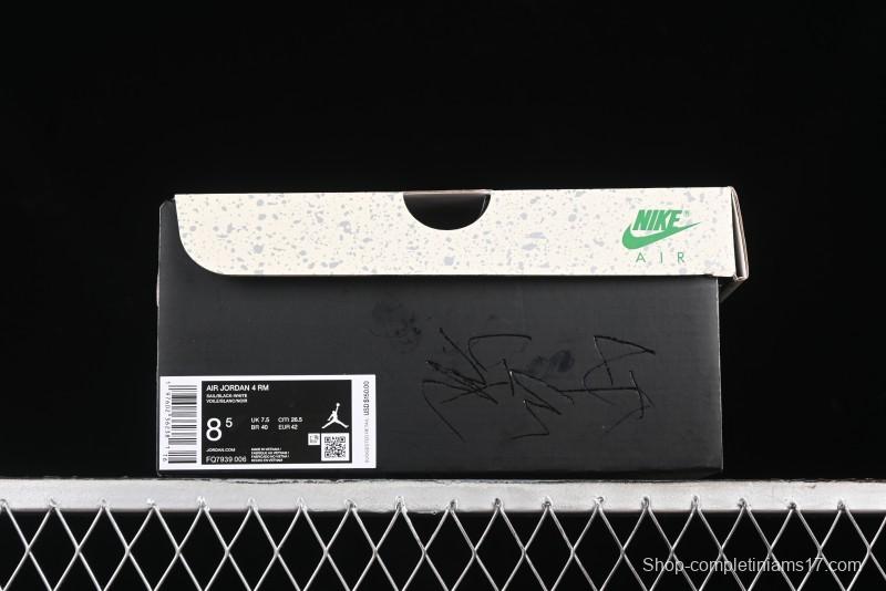 Nike Air Jordan 4 Remastered Sneakers in Black with Textile Mesh, Leather and Suede - FQ7939-006