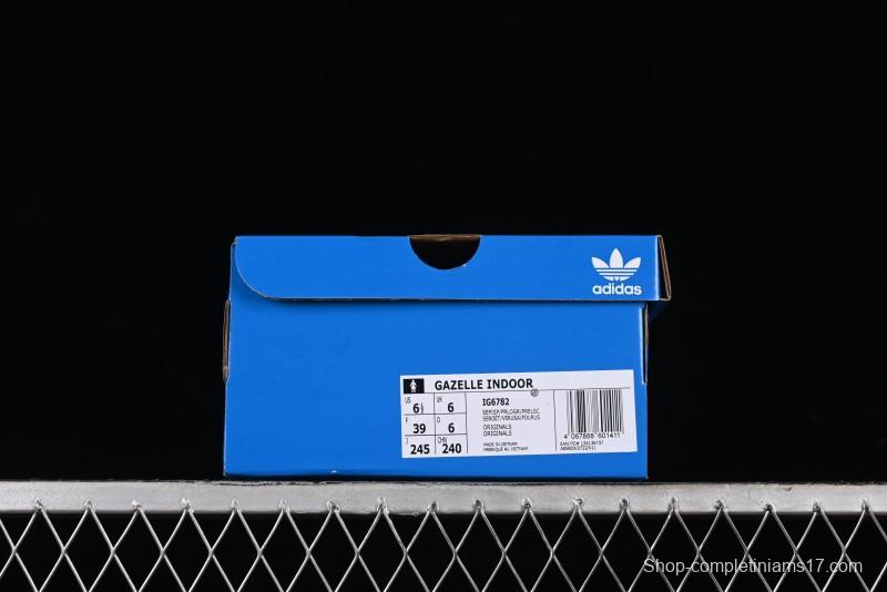 Adidas Originals Gazelle Indoor Retro Casual Slip-Resistant Wear-Resistant Low-Top Sneakers - IG6782