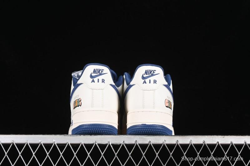 Nike Air Force 1 '07 Low Gucci Collaboration - Light Blue Linen Low-Top Casual Sneakers - XZ3398-788