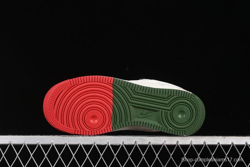 Nike Air Force 1 '07 Low Supreme Casual Sneakers in Beige Red Green - XZ6188-009