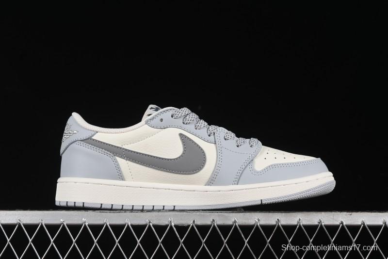 Nike Travis Scott x Fragment Design x Air Jordan 1 Low OG SP AJ1 Retro Sneakers - DM7866-016