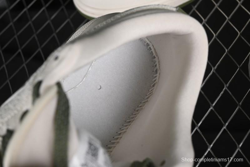 Nike Air Jordan 1 Low AJ1 Gucci Collaboration - Beige Green Knit High-End Custom Retro Basketball Shoes - DM5688-103