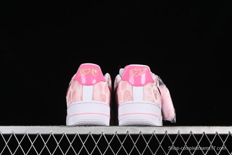 Nike Air Force 1 '07 Low Valentine's Day Limited Edition Pink Bear Sneakers - DH2920-111
