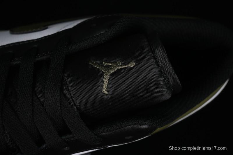 Nike Air Jordan 1 Low "Medium Olive" Retro Casual Sneakers - 553558-092