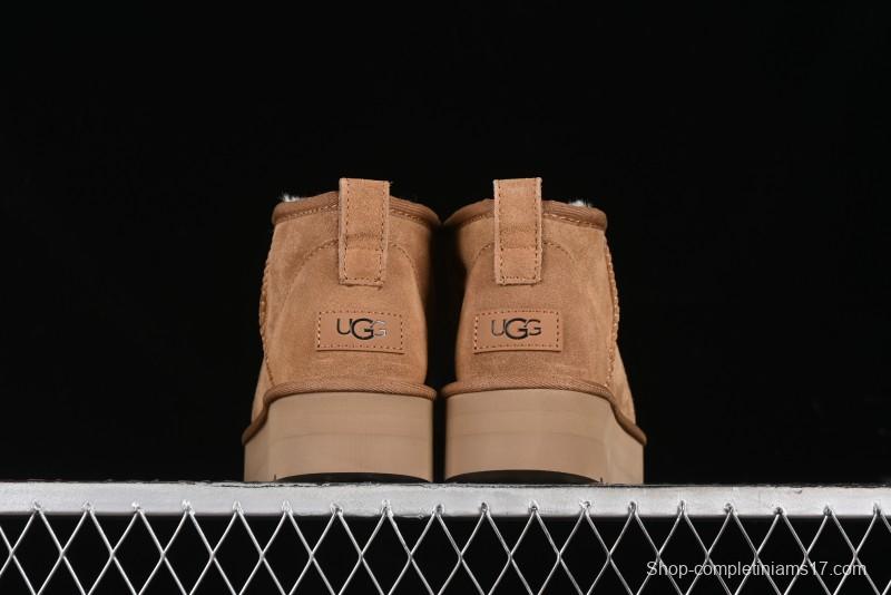 UGG Classic Ultra Mini Platform 3CM Wool Short Boots with TREADLITE Outsole - 1135092