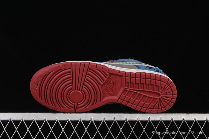 Nike Dunk Low Retro Deconstructed Casual Sneakers with Cloud and Dragon Patterns Inspired by Black Myth: Wukong Game - DV2433-109