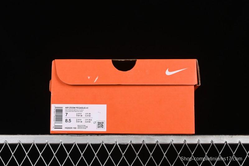 Nike Air Zoom Pegasus 41 Breathable Lightweight Running Shoes with Cushioning - HQ3220-100
