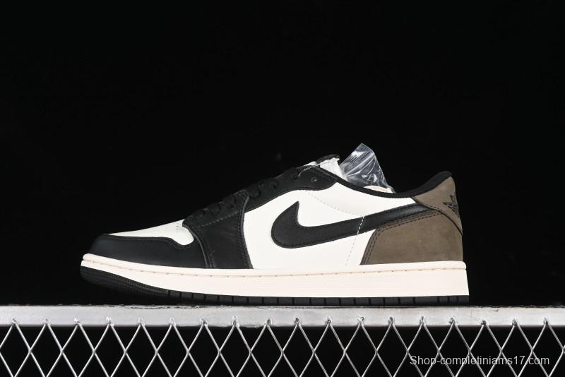 Nike Air Jordan 1 Low AJ1 Retro Basketball Shoes with Mocha Suede Accents - CZ0790-102