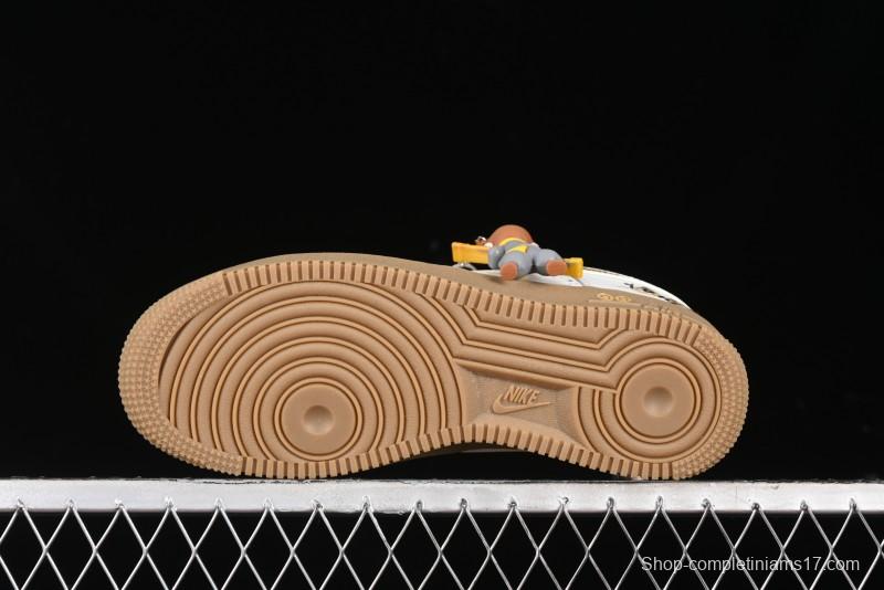 Nike Air Force 1 '07 Low "Open Cirrus" Black Myth Wukong Theme Casual Sneakers - FV3700-211